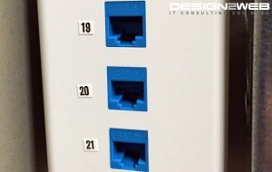 Medical Clinic Triple CAT6 RJ45 Ethernet Jacks