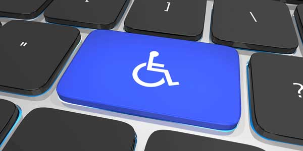 Web accessibility disability concept