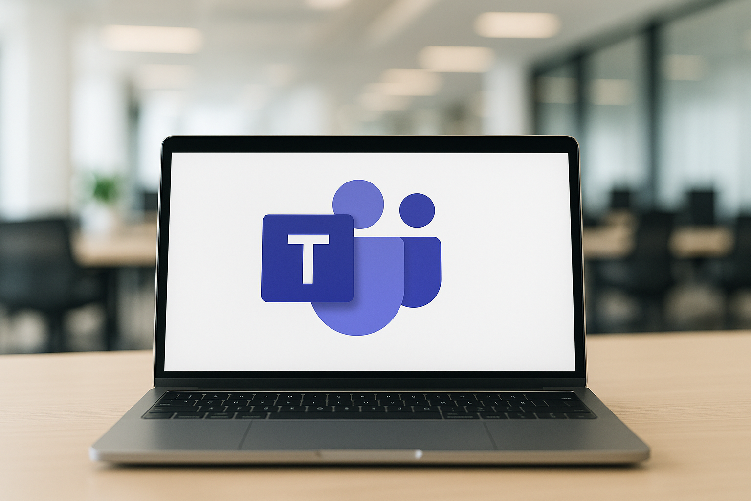 Microsoft Teams open on laptop